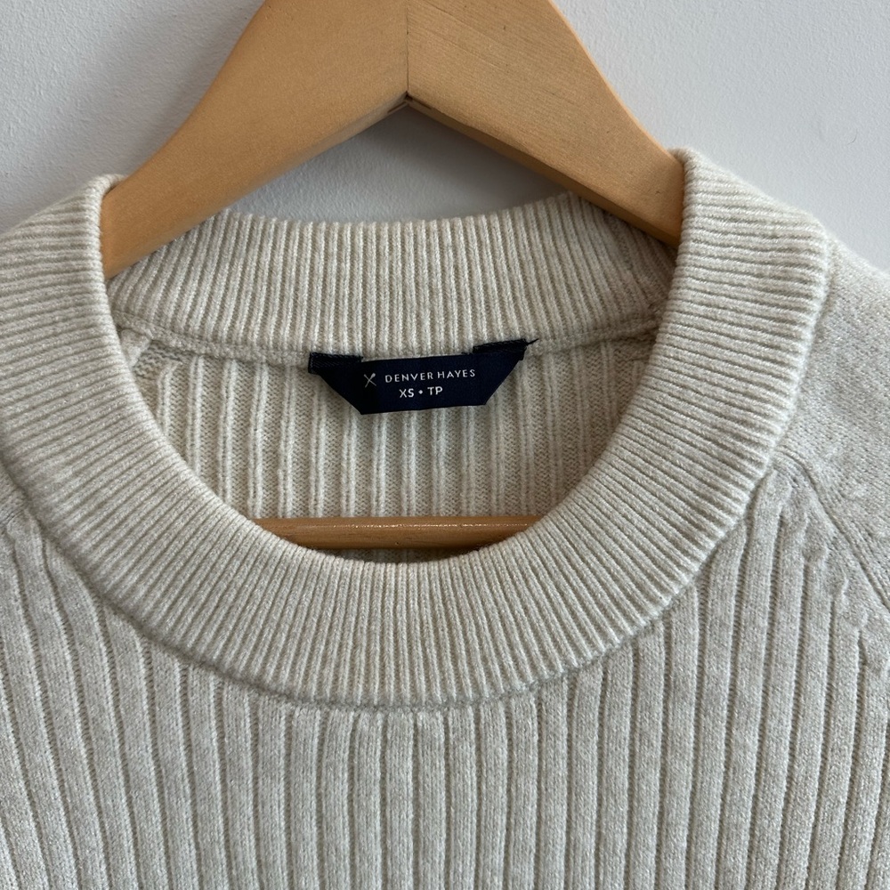 Cream Ribbed Sweater - Picture 2 of 2